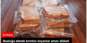 Bu h’atayı sa’kın yapmayın.. Buzluğa Ekmek Koyanlar D!kkat!