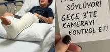 Oğlumun bacağı kırıldıktan sonra ona bakmak için hastaneye gittim